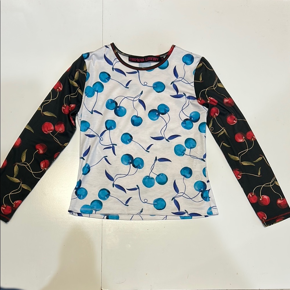 Choqova Lowena Duelling Cheeries Fitted Jersey Top